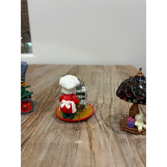 Vintage Rennoc Christmas Santa Lamp Ornaments Set of Three 90s - Picture 8 of 8